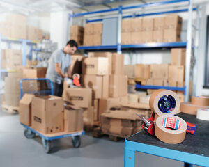 Preview: 24x TESA Papierklebeband tesapack 4713 mit Naturkautschukkleber  75mm x  50m braun