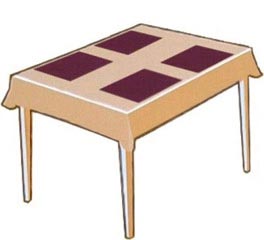 Preview: Tischset Platzset aus Papier 30 x 40 cm weiß 