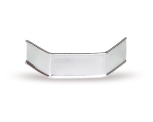 1000x U-Clipse Verschlussclipse Beutelverschlüsse 33 mm Silber Papier