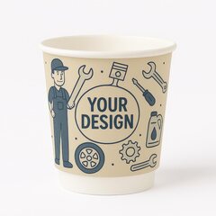 Preview: Personalisierbare Doppelwandbecher für Heiß- und Kaltgetränkebecher weiß 200 ml 