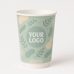 Preview: Personalisierbare Doppelwandbecher für Heiß- und Kaltgetränkebecher weiß 300 ml 