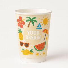 Preview: Personalisierbare Doppelwandbecher für Heiß- und Kaltgetränkebecher weiß 300 ml 