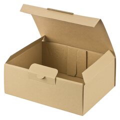 1x Versandkarton 200x150x74mm schnelle Aufrichtung mit Steckverschluss Warenpost International braun