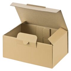 1x Versandkarton 174x104x74mm schnelle Aufrichtung mit Steckverschluss Warenpost International braun