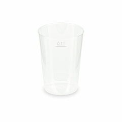 Mehrwegbecher Pfandbecher transparent PP Eichstrich 0,1 l Ø 5,5 cm 