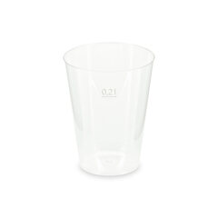 Mehrwegbecher Pfandbecher transparent stabil+ PP 0,2L Eichstrich Ø 76mm 