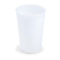 Mehrwegbecher Heißgetränkebecher transparent milchig transluzent Eichstrich 300ml Ø 80mm 