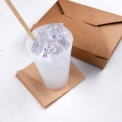 Preview: Mehrwegbecher gefrostet mit Eichstrich 400ml Ø90mm 