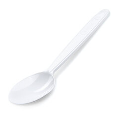 Mehrweg Kaffeelöffel 13 cm weiß wiederverwendbar 125 Waschzyklen PP 