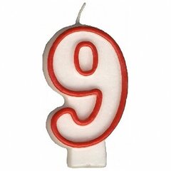Zahlenkerze Geburtstagskerze "9" 75mm 