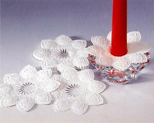 Preview: Kerzen-Manschetten aus Papier Ø 10 cm 