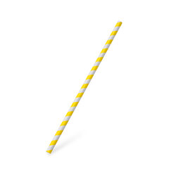 Papiertrinkhalme JUMBO gelb gestreift 250 mm Ø 8 mm 