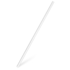 Papiertrinkhalme gerade weiß 20 cm Ø 6 mm 