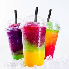 Preview: Strohhalme Trinkhalme JUMBO schwarz 15 20 cm Ø8 mm Bubble Tea weiß Ø12 mm 23 cm