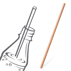 Papiertrinkhalme JUMBO natur 280 mm für Flaschenkonsum Ø 8 mm 