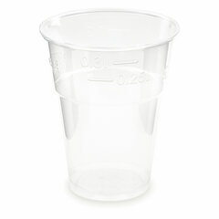 BIO Trinkbecher klar 300 ml 0,3 l Eichstrich Biokunststoff PLA ø 85mm 