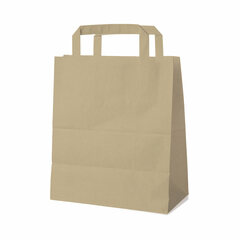 GASTRO Papiertragetaschen 22 x 18 x 8 cm mit EAN-Code braun 