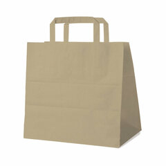 GASTRO Papiertragetaschen 25 x 26 x 17 cm mit EAN-Code braun 