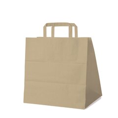 GASTRO Papiertragetaschen 33 x 32 x 21 cm mit EAN-Code braun 