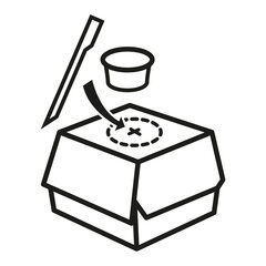 Preview: BIONATURE Hamburgerboxen kraft braun Fettbarriere 13,5x13,5x10cm 