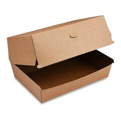 BIONATURE Hamburgerboxen PLUS kraft braun Fettbarriere 19,5x13,5x10cm 