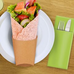 Preview: BIONATURE Wrapbecher kraft braun mit Fettbarriere Recycling 4x7,5x10cm 