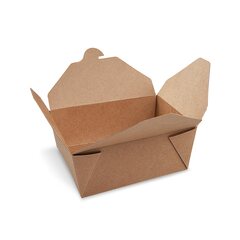 BIONATURE Food Boxen To GO 'M' 1300ml kraft PE 150x120x65mm fettdicht 