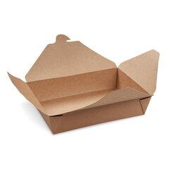 BIONATURE Food Boxen To GO 'L' 1400ml kraft PE 195x138x48mm fettdicht 