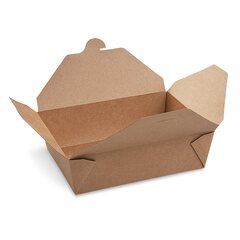BIONATURE Food Boxen To GO 'L' 2500ml kraft PE 195x138x88mm fettdicht 