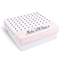 Kuchenkarton Tortenkarton mit Vollfarbdruck 'Made with Love' 28x28x10cm 