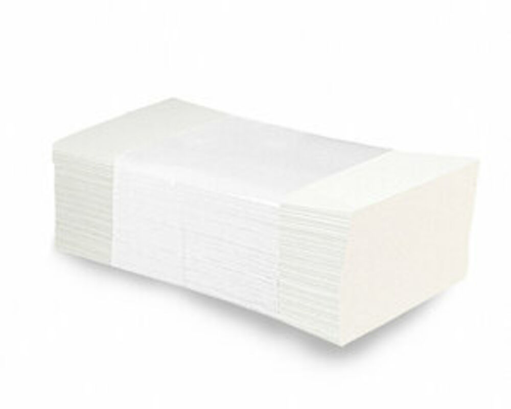 Falthandtücher Papierhandtuch 25x21cm 2-lagig weiß geprägt Zick Zack V-Falz 