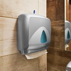 Preview: Falthandtücher Papierhandtuch 24x21cm 2-lagig weiß geprägt Zick Zack V-Falz 