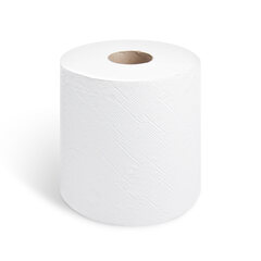 Papierputztuchrolle 2-lagig geprägt weiß Ø18cm 19cm x 100m 400 Blatt FSC-Mix 