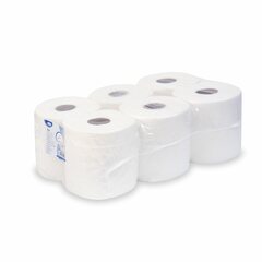 Preview: Putztuchrolle perforiert 100% Zellstoff 2-lagig Ø 19 x 19cm x 100m weiß 