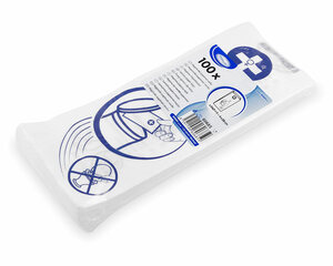 Preview: Hygienebeutel Damenhygiene Papierbeutel weiß mit Hinweisaufdruck 