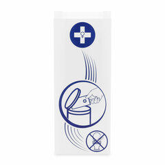 Hygienebeutel Damenhygiene Papierbeutel weiß mit Hinweisaufdruck 