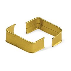 Verschlussclipse U-Form Beutelverschlüsse 33 x 8 mm Gold PAP/FE 