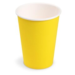 Getränkebecher Party/Pappbecher gelb 240ml Ø 74mm 