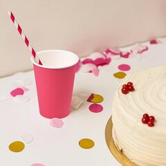 Preview: Getränkebecher Party/Pappbecher fuchsia 240ml Ø 74mm 