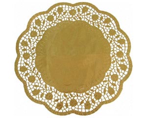 Deko-Tortenspitzen rund gold Ø 30 cm 