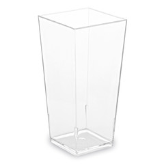 Fingerfood-Becher eckig klar 85 ml PS 4 x 4 x 8,2 cm 