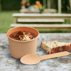 Preview: Holzlöffel Löffel aus Holz 16 cm XL Breite 4,5 cm umweltfreundlich 