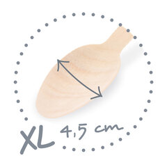 Preview: Holzlöffel Löffel aus Holz 16 cm XL Breite 4,5 cm umweltfreundlich 