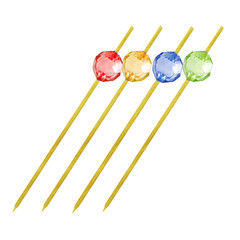 Fingerfood-Spieße aus Bambus PERLE 120 mm stabil und splitterfrei 