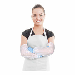 Ärmelschoner weiß PE ca. 20x40cm 