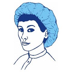 Vlieshauben extra leicht blau 