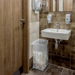 Preview: Mülleimerbeutel für Gitterabfallkorb 63 x 85 cm 70 l weiß 