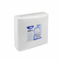 Preview: Dessertdeckchen Untersetzter Tischdeko 17 x 17 cm Tissue-Deckchen weiß 