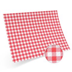 Tischset Platzset aus Kraftpapier 40 x 30 cm Karo rot 