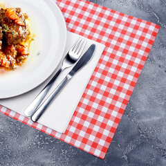 Preview: Tischset Platzset aus Kraftpapier 40 x 30 cm Karo rot 